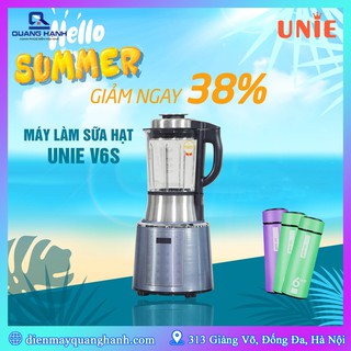 Máy làm sữa hạt Unie V6s (Bảo hành chính hãng, thông báo bằng giọng nói) - Tặng ống hút gạo ăn được
