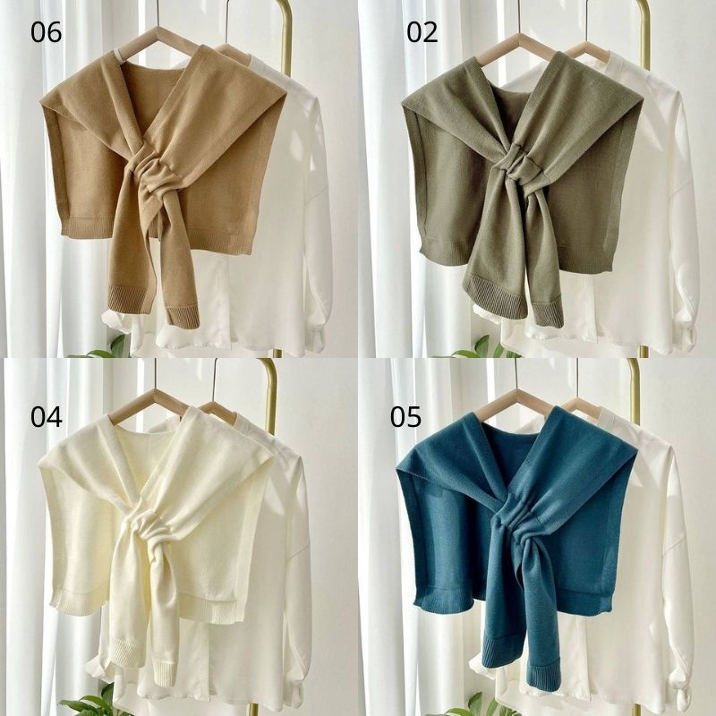 Khăn choàng len nữ dệt kim phong cách sành điệu thời trang mẫu mới hot trend JOLIVO