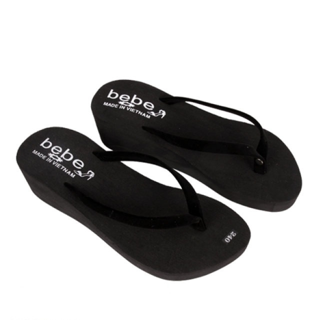 Dép tông nữ xỏ ngón BeBe Cao 5CM, 7CM , 9CM quai vải đế đúc - DW01
