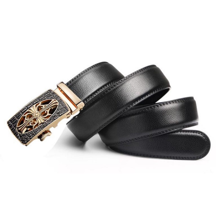 Thắt Lưng Nam Da Bò Họa Tiết Cây Thánh Giá Sang Trọng Lịch Lãm