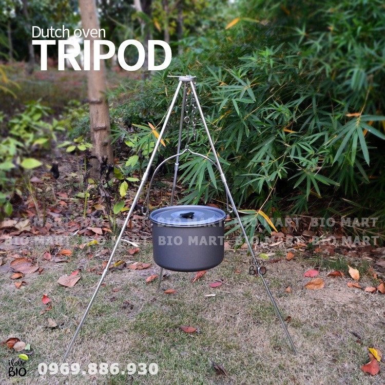 Kiềng 3 Chân Treo Nồi Nấu Ăn Gấp Gọn – Kiềng Dã Ngoại Hợp Kim Nhôm Cao Cấp – Giá Treo Nồi Nấu Ăn Cắm Trại - P010