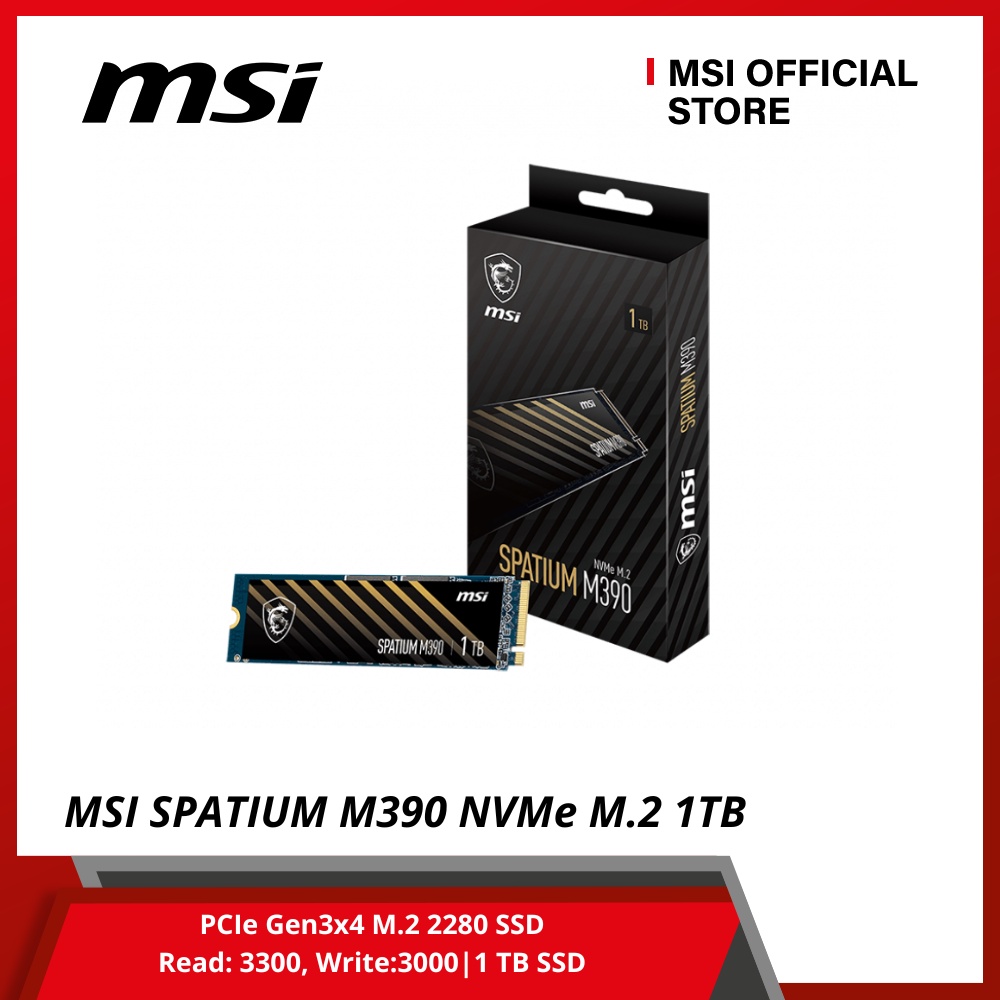 Ổ cứng SSD MSI SPATIUM M390 NVMe M.2 1TB - Hàng Chính Hãng