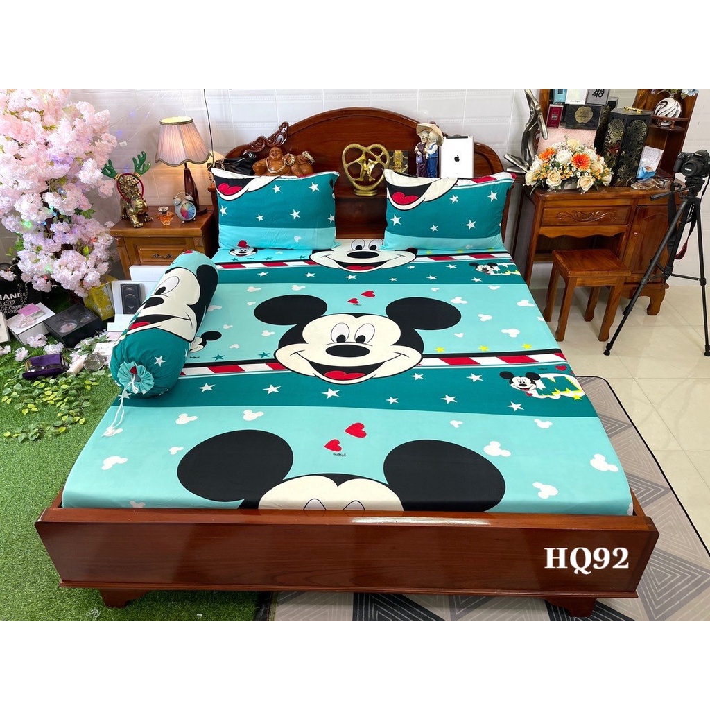 Drap Hoàng Kim 4 Món Thun Lạnh Họa Tiết Mickey