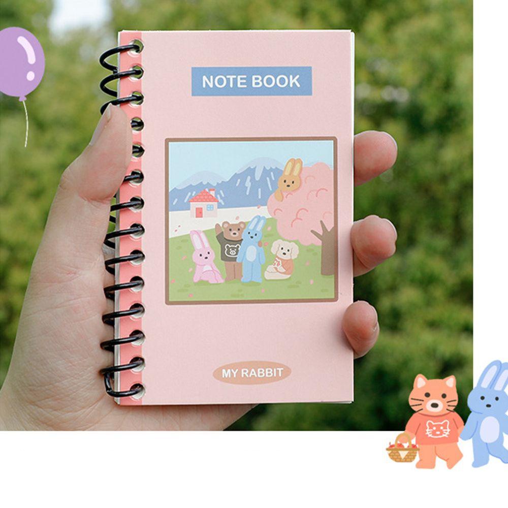 Sổ Nhật Ký 80 Trang Mini Hình Gấu / Thỏ Kiểu Hàn Quốc