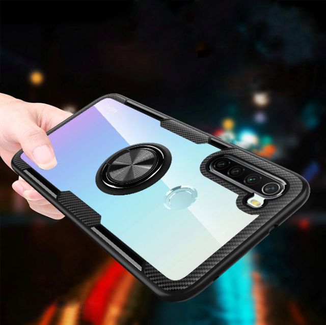 Ốp lưng Redmi Note 8 / Note 10 / Note 10s giá đỡ mặt lưng trong viền màu cao cấp