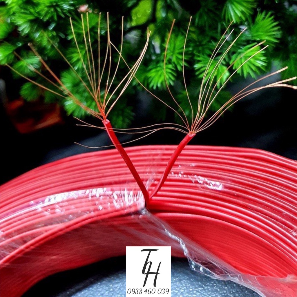 Dây loa đỏ sọc đen 15T 100m