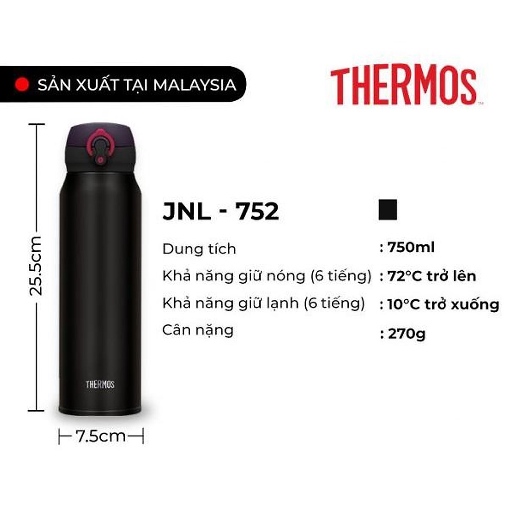 Bình giữ nhiệt Thermos JNL 752 MTBK, JNL 502 ALB, JNL 502 SBR, JNL 502 SKY, JNO 502 SHP