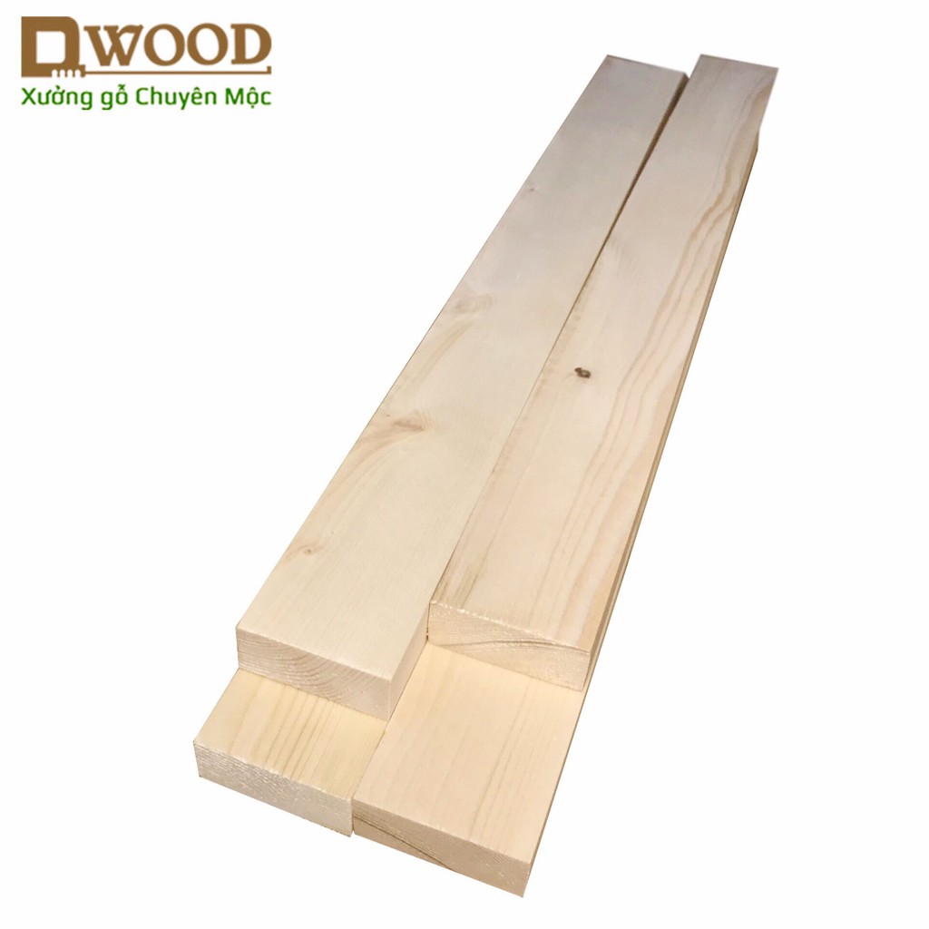 Thanh gỗ thông DWOOD KT 1.8 x 10 cm đã xử lý các mặt - Chiều dài tự chọn