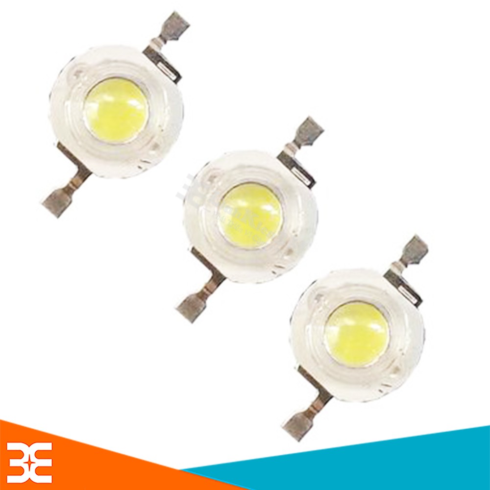 Bộ 3 Led Công Suất Siêu Sáng Sáng Trắng ( Tặng 3 Đế Tản Nhiệt - Chưa Hàn )