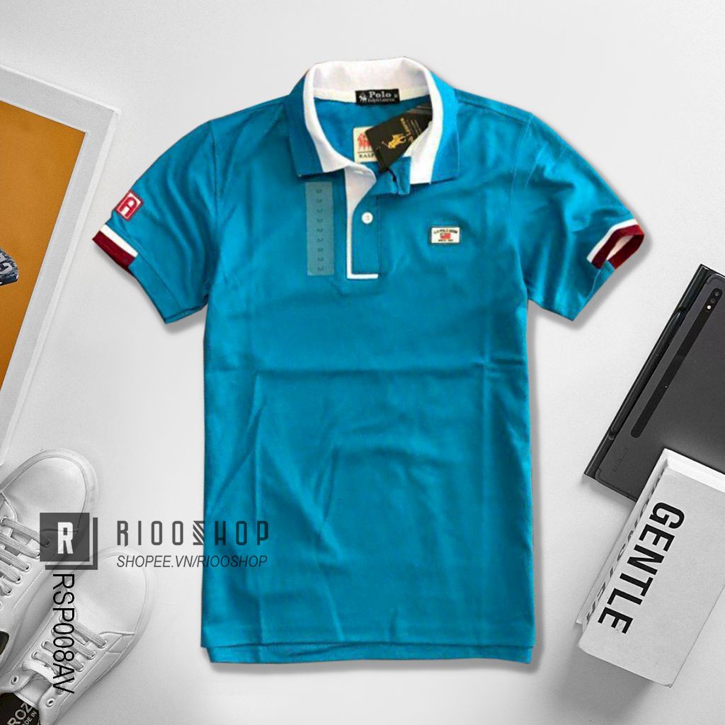 [XẢ KHO] Áo thun nam ngắn tay polo phối viền cao cấp RSP008AV - áo phông nam có cổ Riooshop | BigBuy360 - bigbuy360.vn