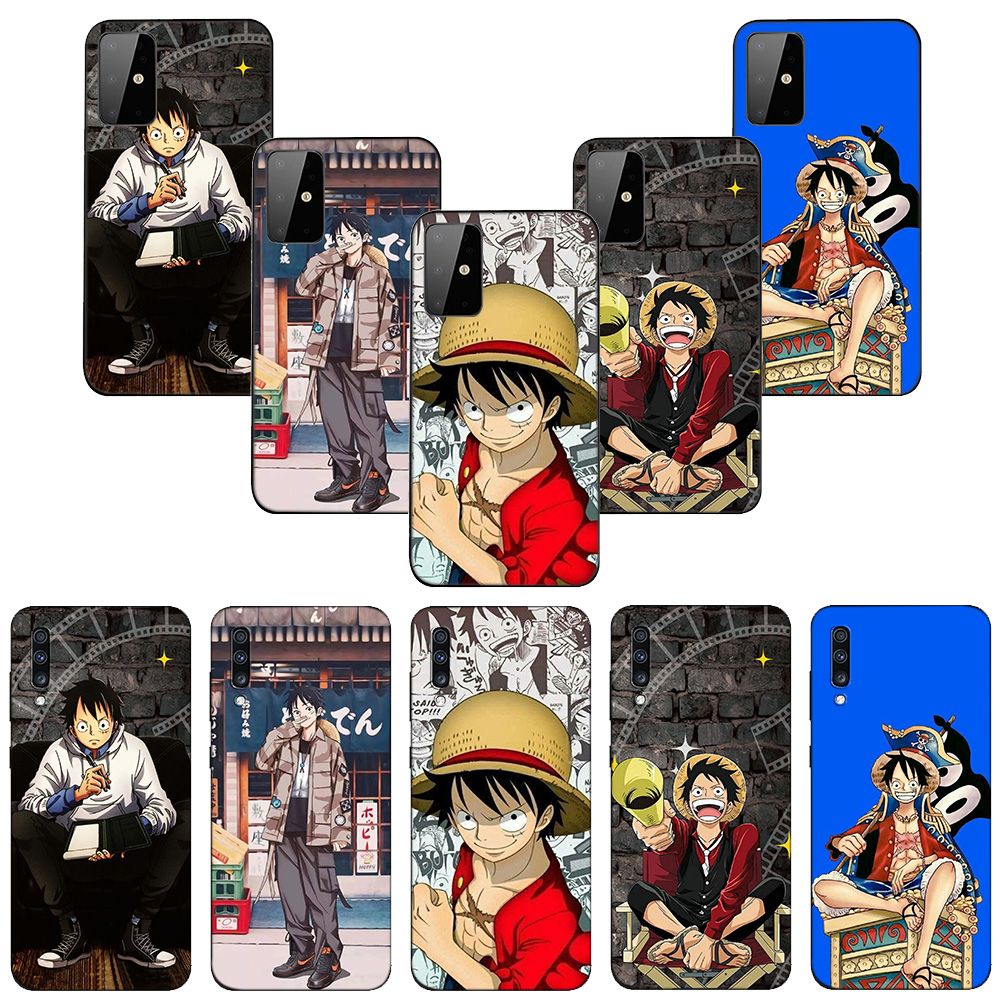 Samsung Galaxy A9 A8 A7 A6 Plus A8+ A6+ 2018 A5 A3 2016 2017 Protective Soft TPU Case 25LF Cartoon one piece Luffy Casing Soft Case