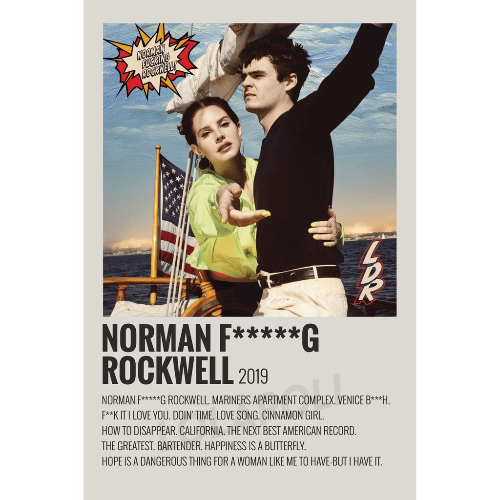 Tấm áp phích in hình Album Norman F*cking Rockwell! by Lana Del Rey