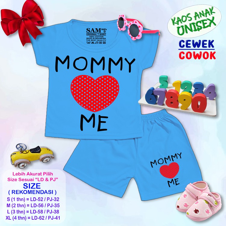 Set Áo Thun Tay Dài & Quần Dài In Chữ "mommy Love Me" Cho Bé 0-4 Tuổi