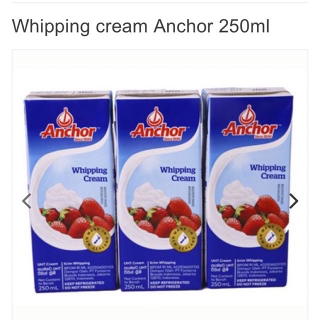 Whipping cream anchor chai 250ml ( Chỉ ship nội thành Hà Nội)