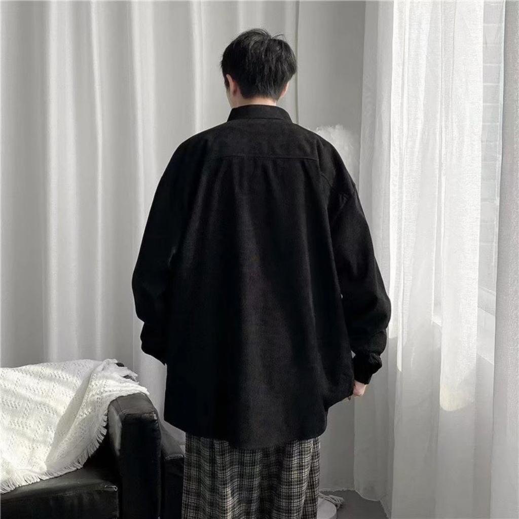 Áo sơ mi Nhung Tăm Jacket Áo bomber Bóng Chày Cao Cấp nhiều màu AQ STORE