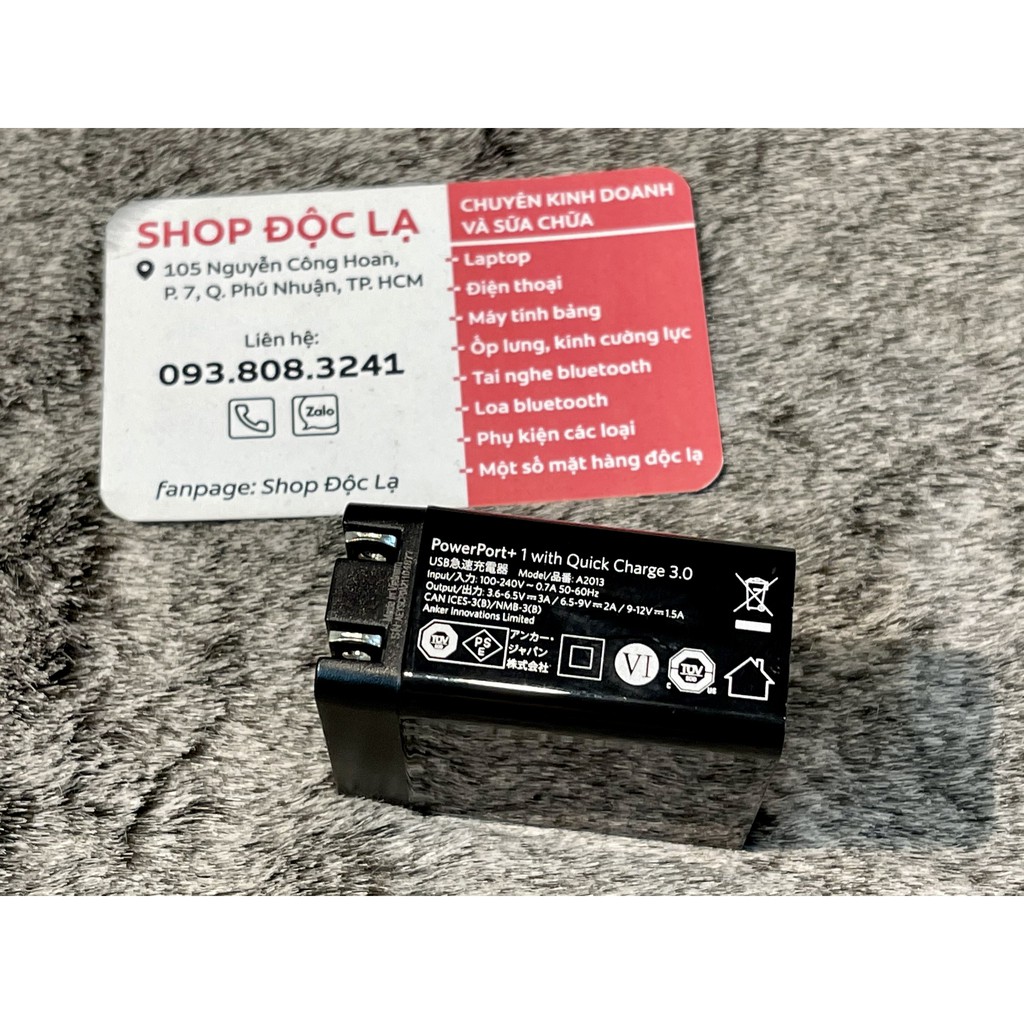 Sạc nhanh Anker PowerPort+1 hỗ trợ Quick Charge 3.0 model A2013