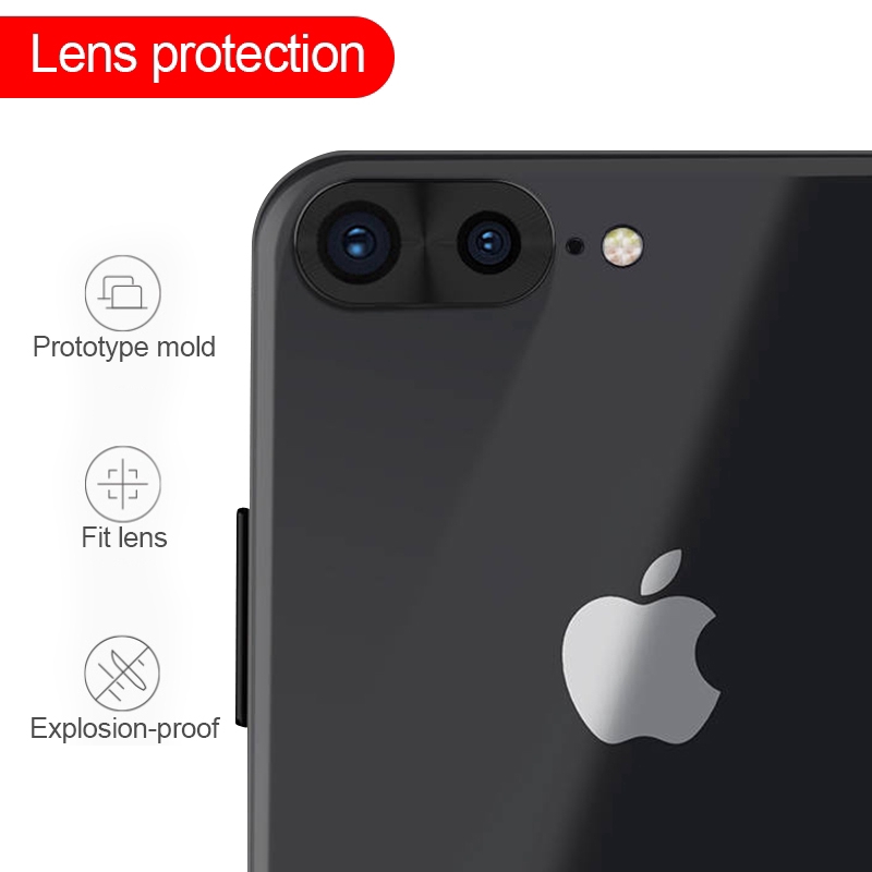 Nắp kim loại bảo vệ camera sau cho Iphone X Xs Max Xr 7 8 Plus