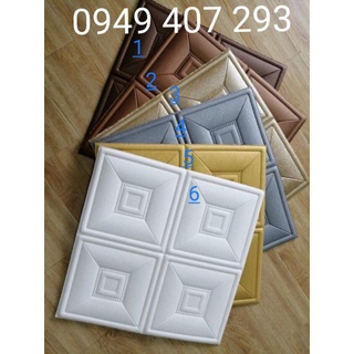 Xốp Dán Tường 3D Giả Da Cao Cấp - Loại 1 Khổ Lớn 60 x 60CM