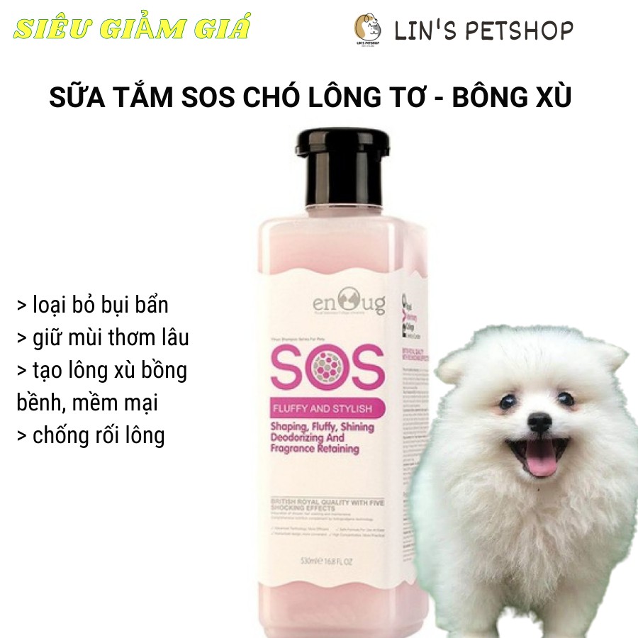 [🛵FREESHIP][CHÍNH HÃNG ] SỮA TẮM SOS CHO CHÓ 530ml trị và phòng ngừa ve rận, thơm lâu