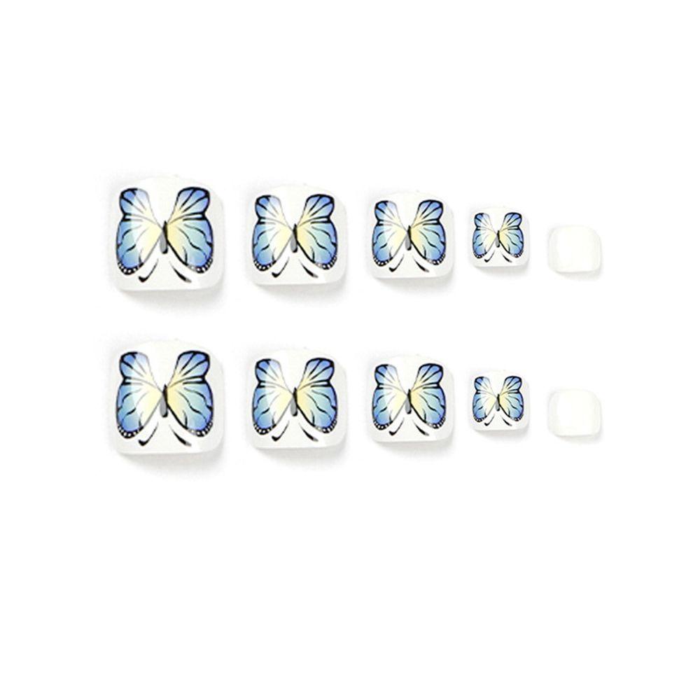 Bộ 24 Móng Chân Giả Che Phủ Toàn Diện Đầu Vuông Có Thể Tháo Rời