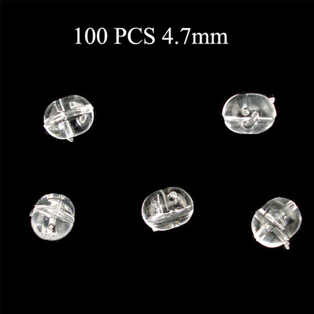 Bộ 100 Nút Chặn Mồi Câu Cá Trong Suốt Tiện Dụng