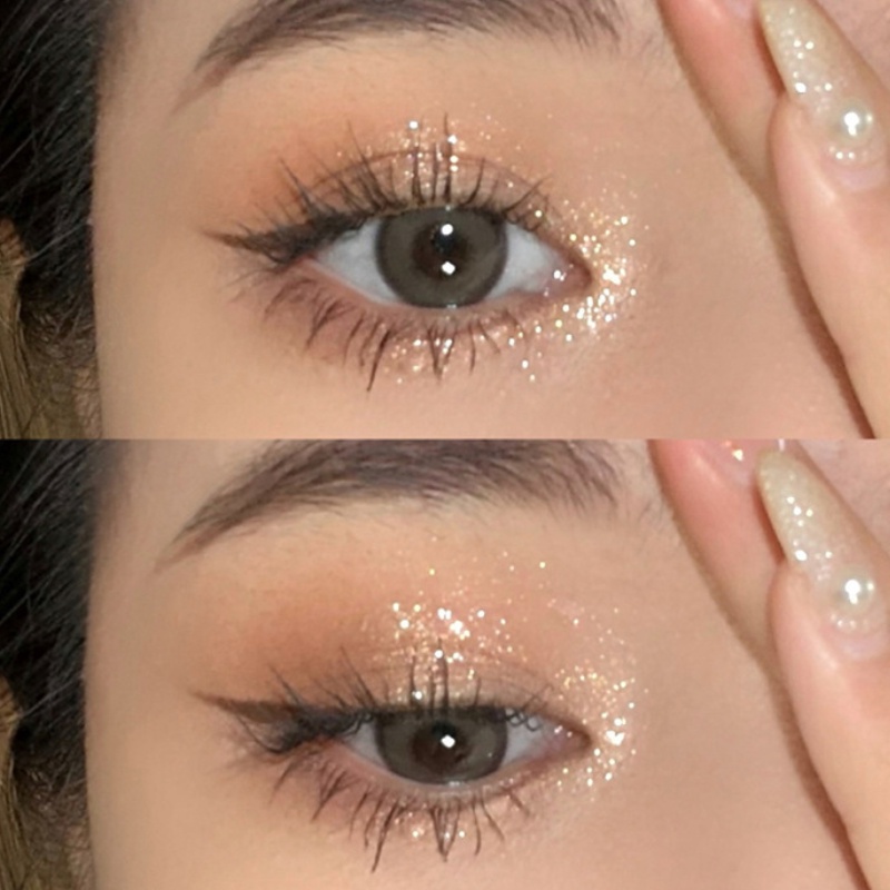 [Hàng mới về] Bảng phấn mắt DIKALU tông trà sữa màu lì và ánh ngọc trai trang điểm làm đẹp