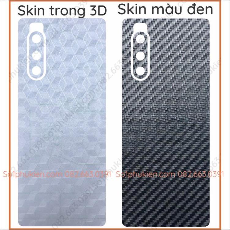 Miếng dán mặt lưng kèm cam skin carbon Sony Xperia 5 / 5+  / 5 II  / 5 III