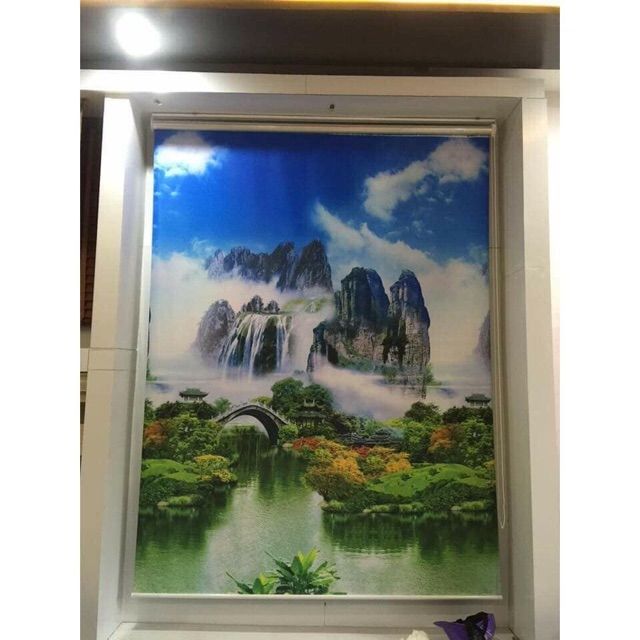 Rèm cuốn tranh 3D,5D kt 0,8 x 1,35