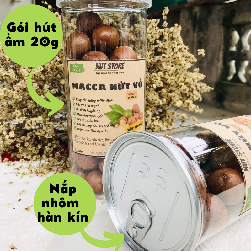 Hạt Macca Daklak sấy nứt vỏ Nut Store 500g - kèm khui hạt