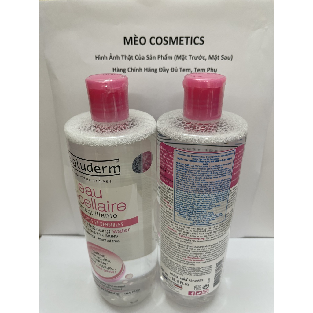 Nước Tẩy Trang Evoluderm 500ml 🌟