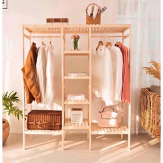 Tủ quần áo đôi 119x150 cm - tủ treo quần áo double hanger