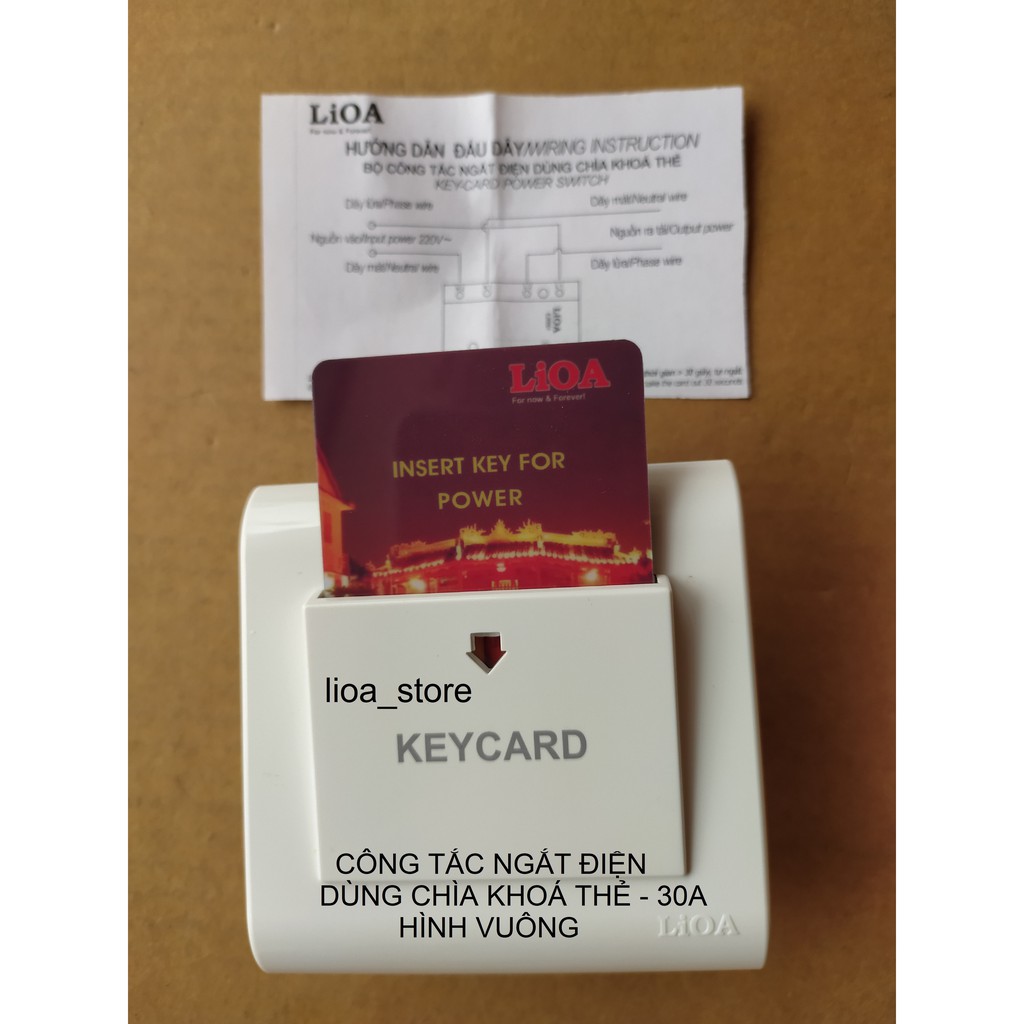 BỘ CÔNG TẮC NGẮT ĐIỆN LiOA DÙNG CHÌA KHOÁ THẺ