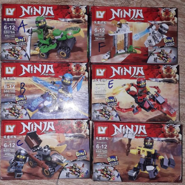 Lắp ráp 1 hộp LegoNinjago Xe tàu 68078