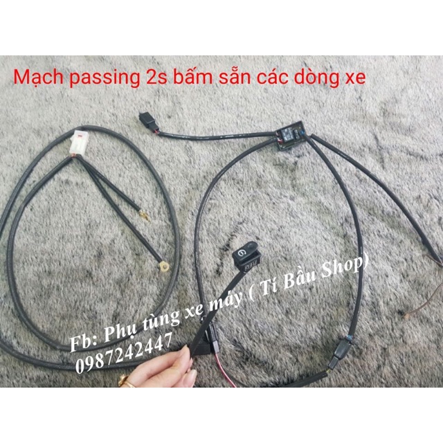 Mạch passing 2s nhiều chế độ lắp cho tất cả dòng xe bấm sẵn giắc