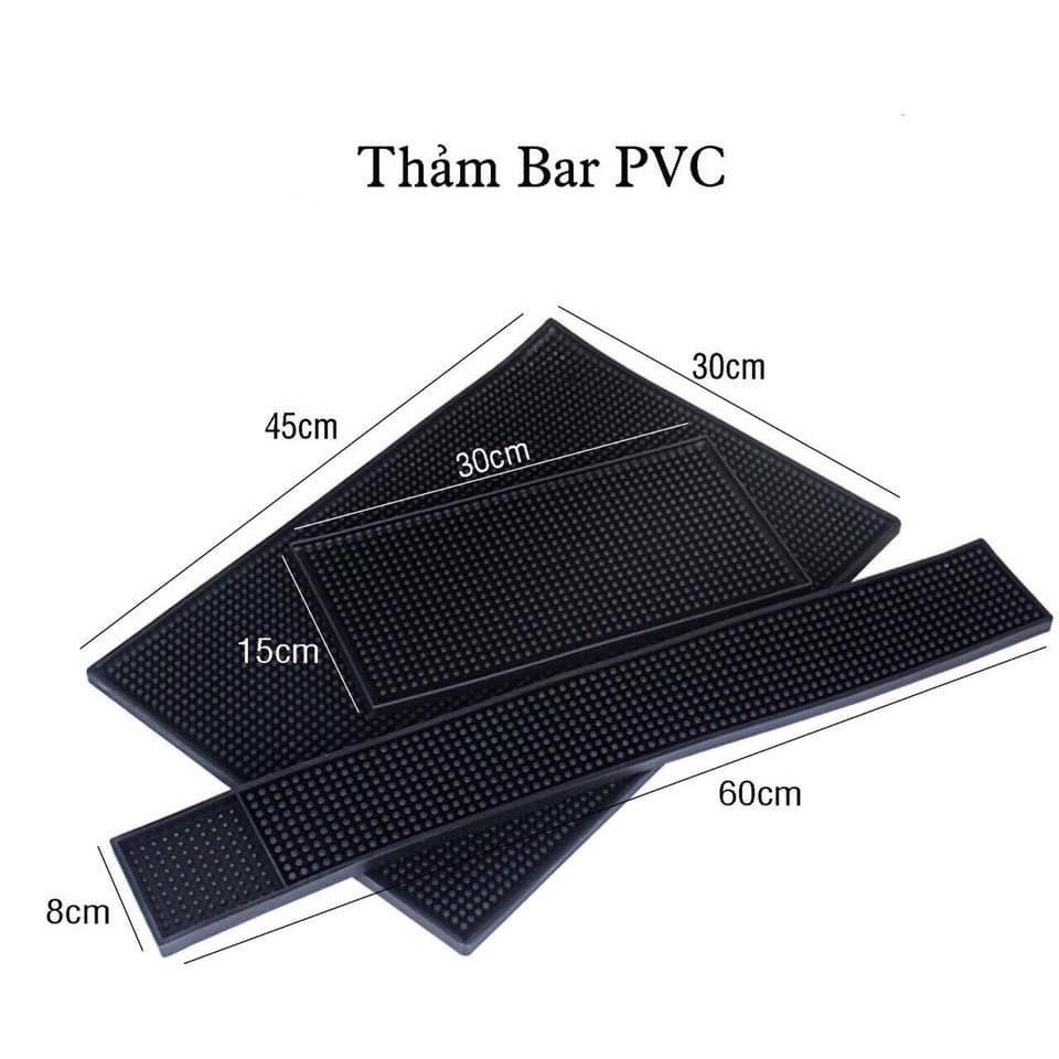 Thảm Úp Cốc Cao Su Quầy Bar 45x30cm - Thảm 60x8cm - Thảm 15x30cm - Thảm bar pha chế màu đen