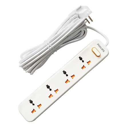 Ổ Cắm Điện 4 Lỗ 3 Chấu 5m Philips SPN1248WC/74
