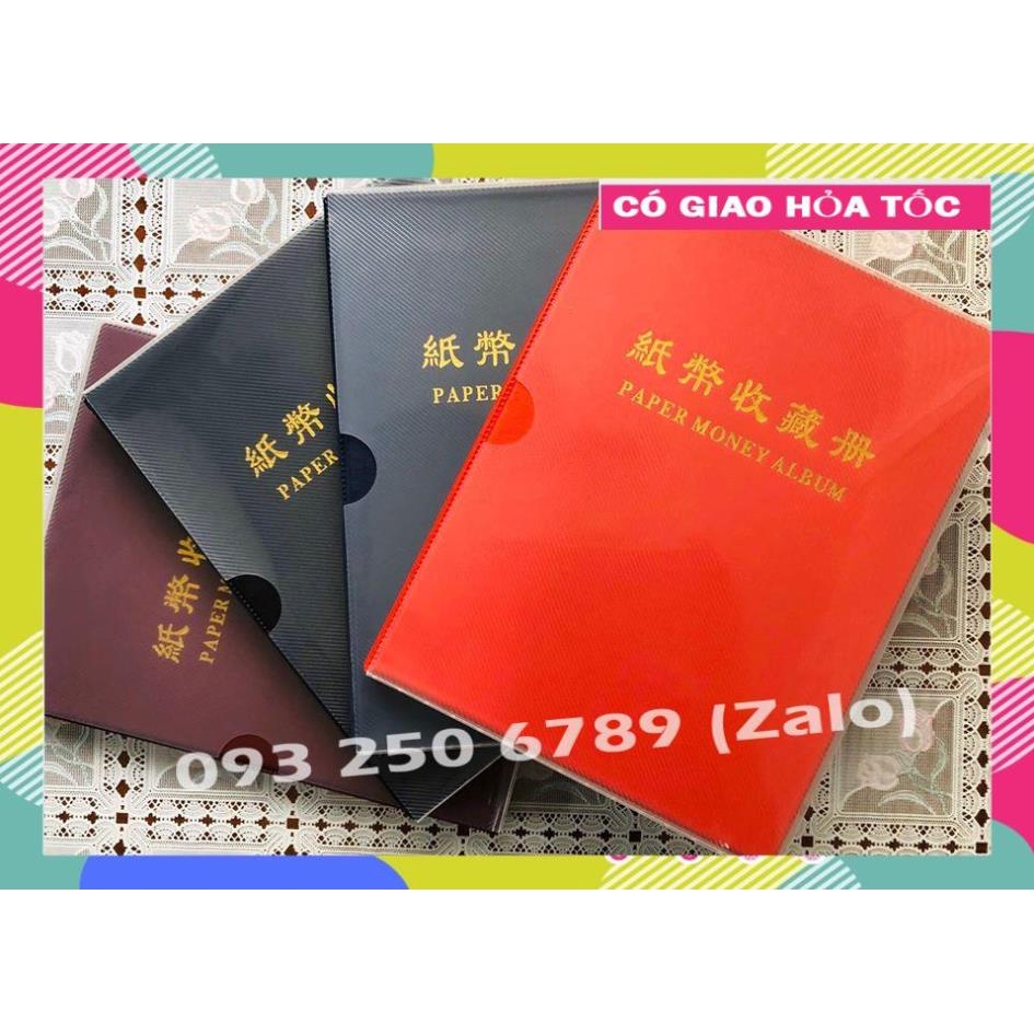 [TRỢ GIÁ] Album Đựng Tiền Giấy 20 Phơi 3 ngăn trong suốt PCCB (chứa được tối đa 60 tờ tiền)