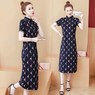Đầm suông họa tiết ô vuông
