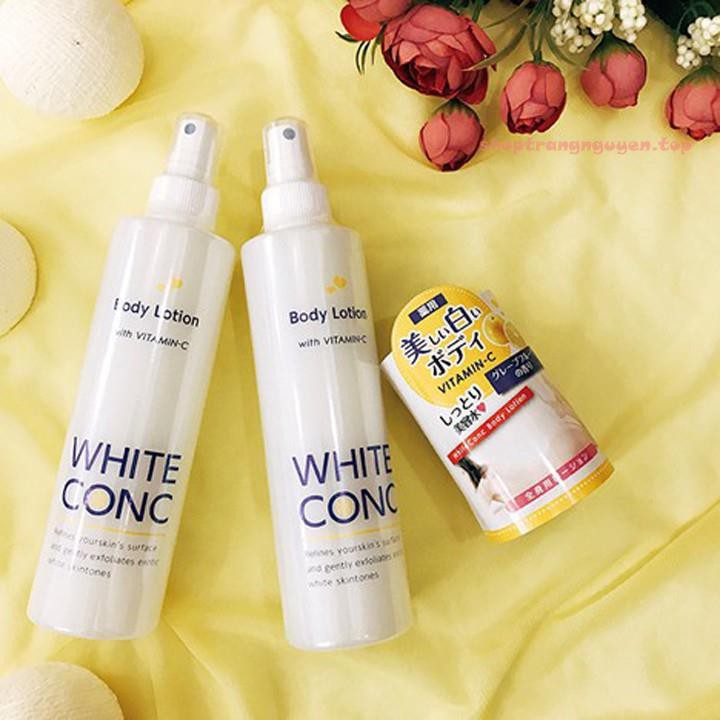 Xịt Dưỡng Trắng Da White Conc Body Lotion Vitamin C 245ml