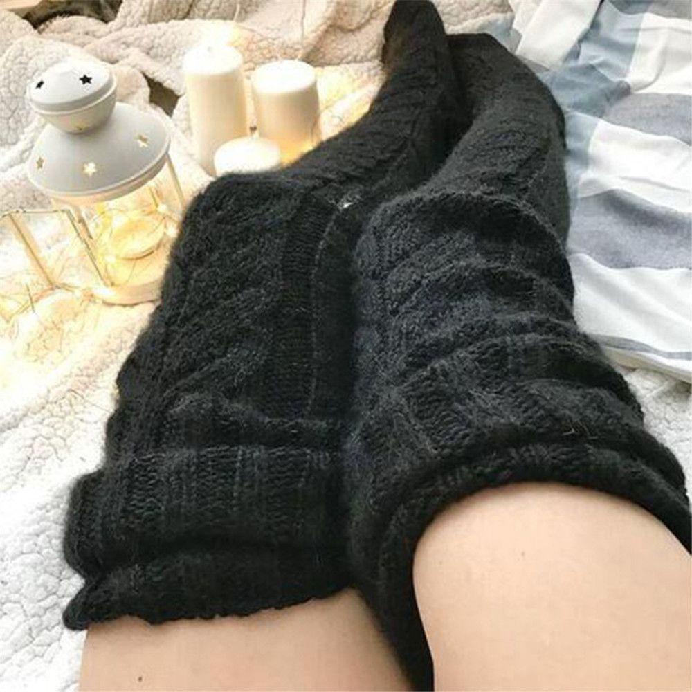 Tất Ống Chân Co Giãn Mềm Mại Giữ Ấm Mùa Đông