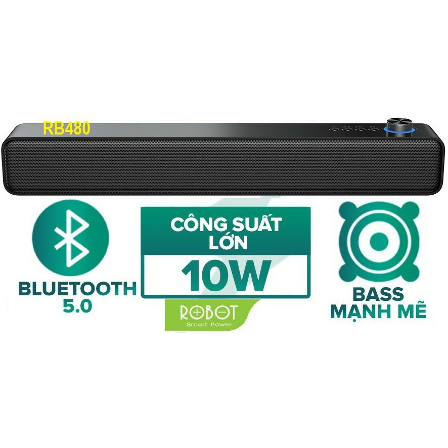 Loa Để Bàn Bluetooth 5.0 ROBOT RB480 10W Có Nút Điều Chỉnh Âm Lượng Tiện Lợi – CHÍNH HÃNG BẢO HÀNH 12 THÁNG
