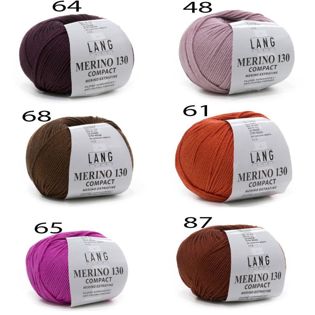 Cuộn Len Lang Merino 130 Compact (Bảng Màu 1)