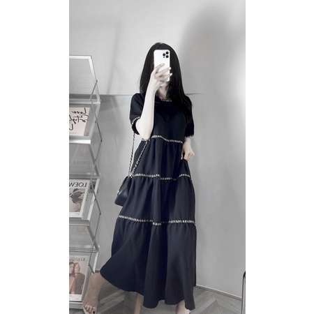 Váy maxi nữ dáng xoè cao cấp