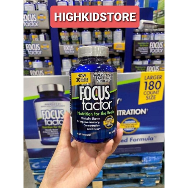 Viên Uống Bổ Não FOCUS Factor – Tăng Cường Trí Nhớ - 180 viên