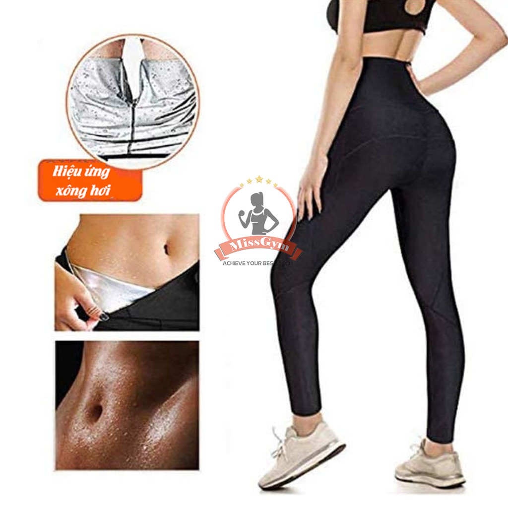 (Sale sốc) Quần legging MissGym đánh tan mỡ, eo thon, 1 tuần giảm 0.5cm, kích thích đổ mồ hôi, giảm cân nhanh (Cỡ dài)