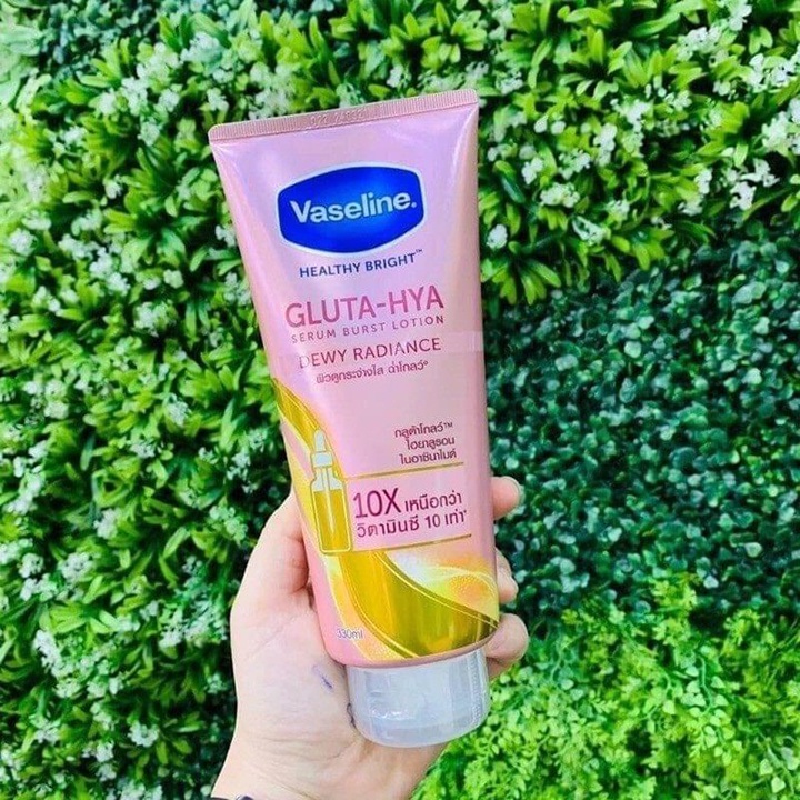 Serum Vaseline Dưỡng Thể Healthy Bright Gluta HYA Burst Lotion 10X 330ml