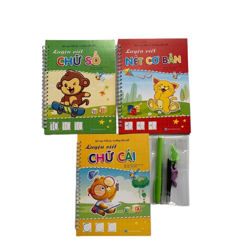 Sách - Sách 3 cuốn Luyện viết thần kỳ, mực tự biến mất - tặng kèm bút NSTO