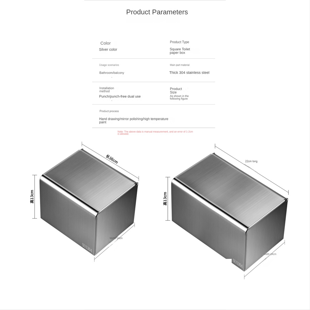 Hộp đựng giấy vệ sinh XINKUNLON thép không gỉ 304 gắn tường cao cấp tiện lợi