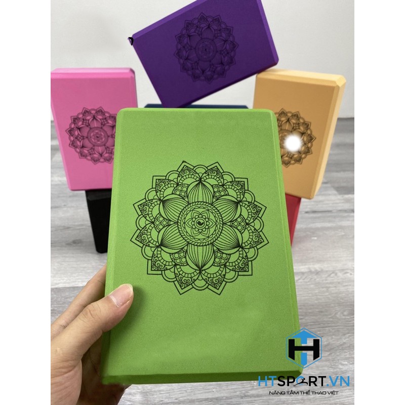 Yoga Block In Hoa Mandala, Gạch Tập Xốp Eva Cứng Gấp 3 Lần Loại Gạch Tập Thông Thường Hỗ Trợ Tập Luyện, Tạo Hiệu Quả Cao