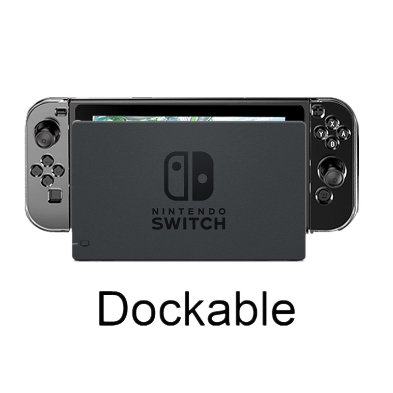 Vỏ Bảo Vệ Bằng PC Cứng Trong Suốt Kèm Giá Đỡ Cho Máy Chơi Game Nintendo Switch NS NX